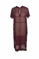 Jordash Dress Maroon Sheer
