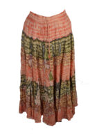 Skirt Long Olive Cotton