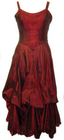 Dress Long Ruched (Various Colours)