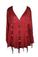 Blouse Red Lace Size 12