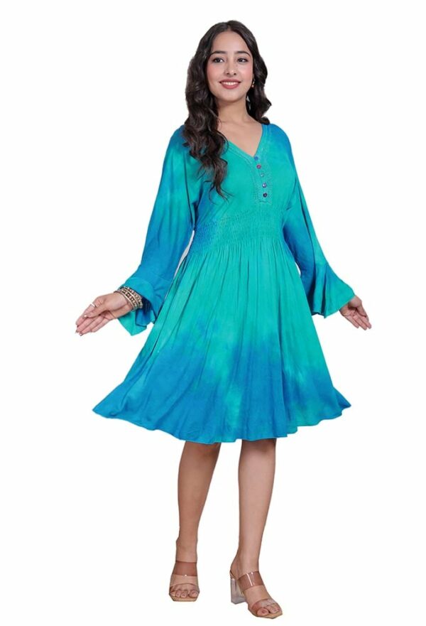 Jordash Rosie Short Dress Multi Turquoise