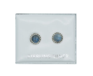 Silver Earring Stud Rainbow 7mm