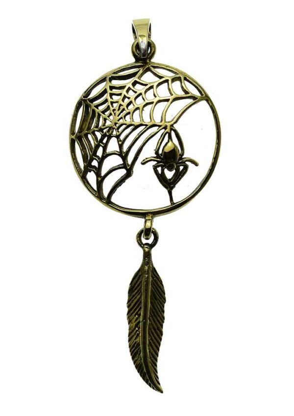 Pendant Bronze Spider Feather Lisa Parker Licensed