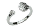 Silver Ring For Children Flowe