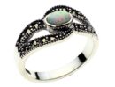 Silver Ring Marcasite Fire