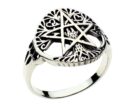 Silver Ring Tree Of Life Pentagram