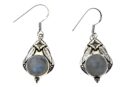 Silver Earring Rainbow Drop
