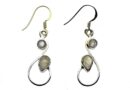 Silver Earring Double Rainbow