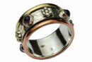 Silver Ring Band Amethyst
