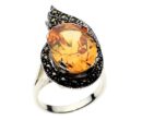 Silver Ring Marcasite Citrine