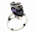 Silver Ring Marcasite Amethyst