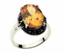 Silver Ring Marcasite Citrine