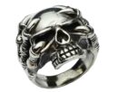 Silver Ring Skull With Claws