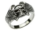 Silver Ring Skull With Wings