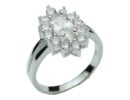 Silver Ring Oval CZ Clear