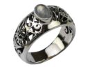 Silver Ring Oval Rainbow