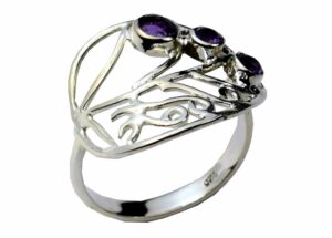 Silver Ring Tree Amethyst