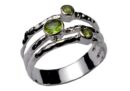 Silver Ring Circles Peridot