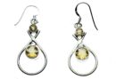Silver Earring Citrine