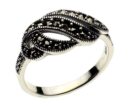 Silver Ring Marcasite Wavy