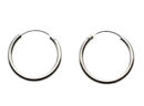 Silver Earring Hoops 2X20mm
