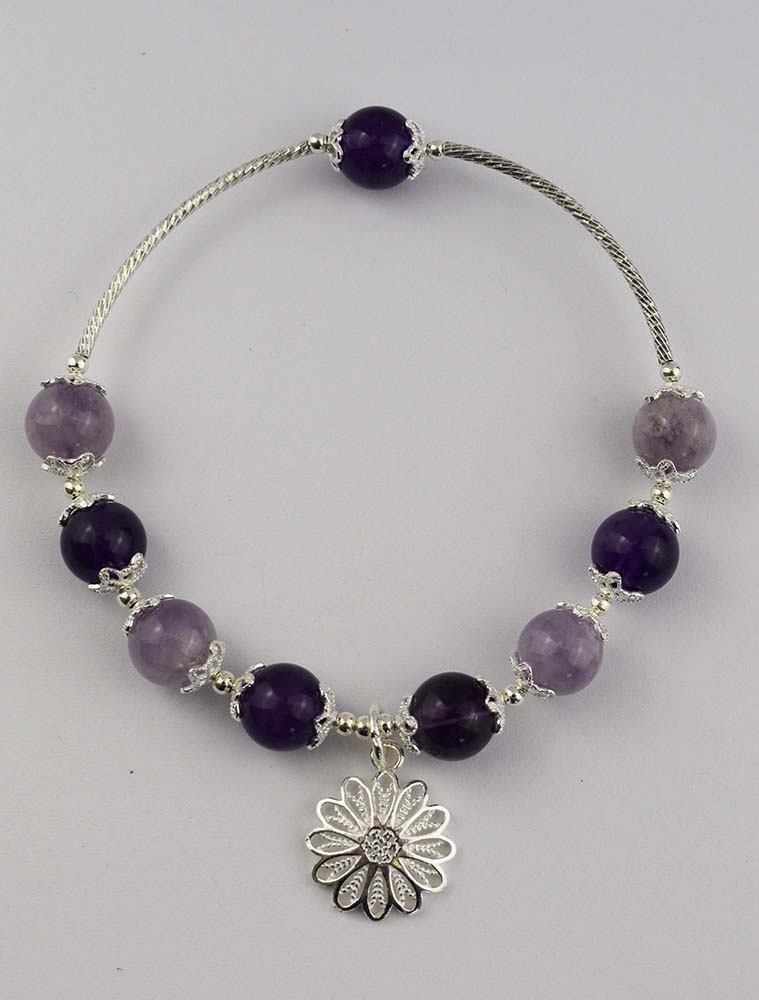 Silver Bracelet Amethyst