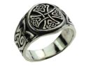 Silver Ring Celtic Cross