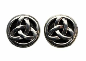 Silver Earring Stud Triquetra