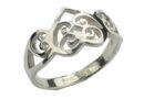 Silver Ring Heart Cut