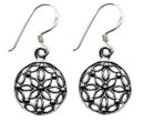 Silver Earring Floral Cut