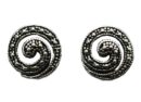 Silver Earring Stud Swirl
