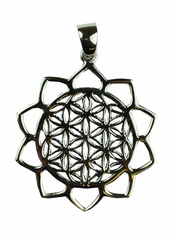 Silver Pendant Flower Of Life
