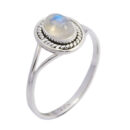 Silver Ring Rainbow Stone