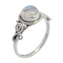 Silver Ring Rainbow Stone