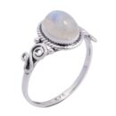 Silver Ring Rainbow Stone