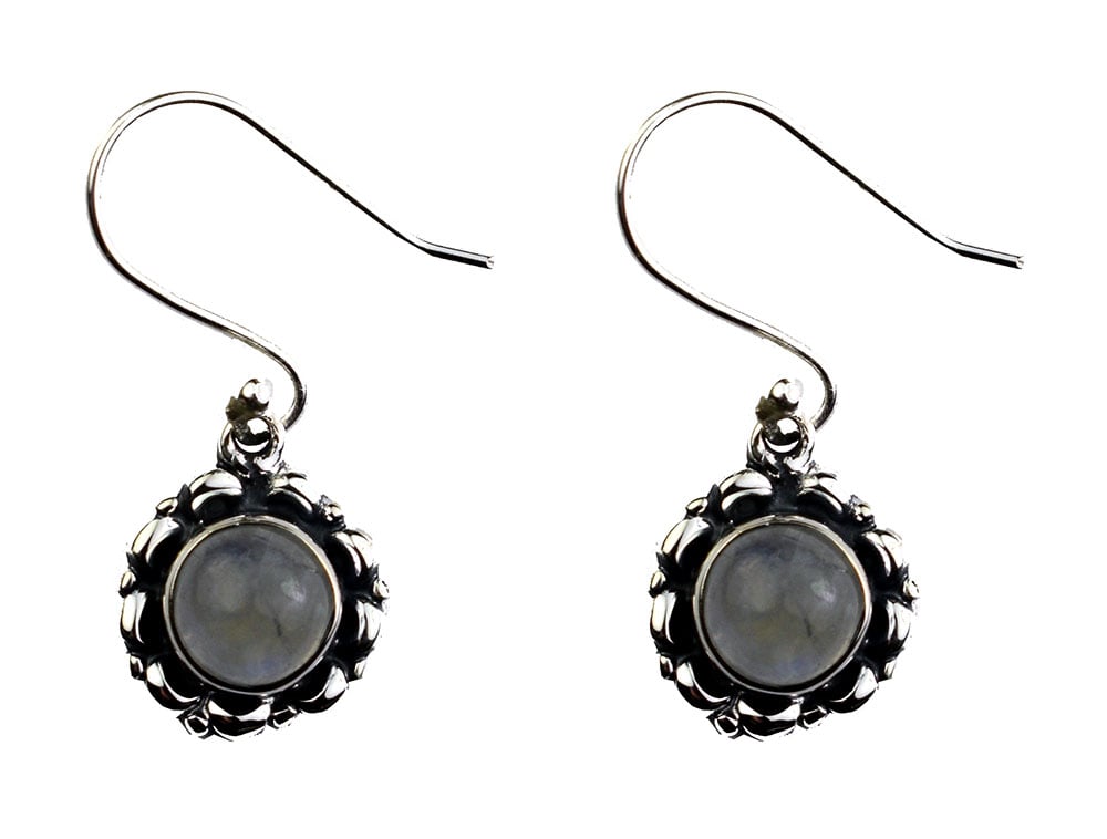 Silver Earring Circle Rainbow