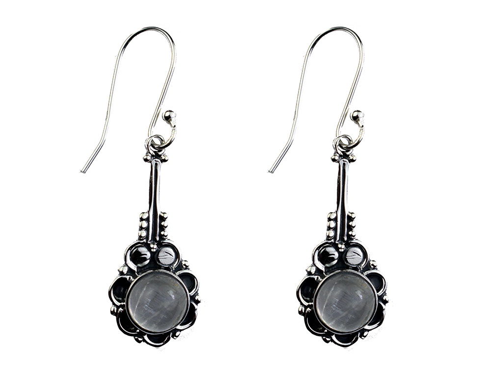 Silver Earring Circle Rainbow