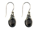 Silver Earring Oval Rose Quartz