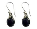 Silver Earring Oval Amethyst