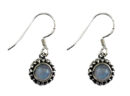 Silver Earring Round Rainbow