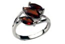 Silver Ring Three Stones