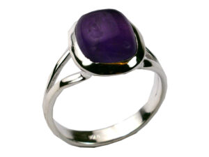 Silver Ring With Square Stone