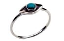 Silver Ring Eye With Stone