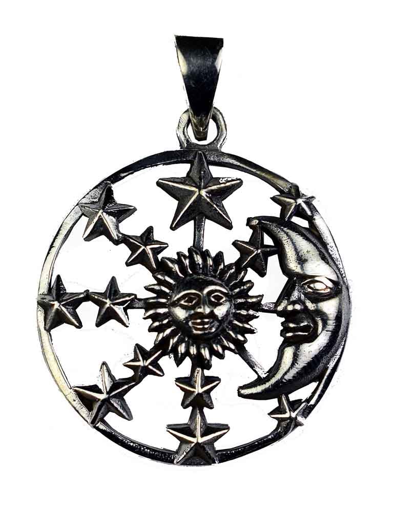 Silver Pendant Moon/Sun