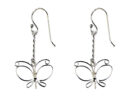 Siver Earring Butterfly 1cm H