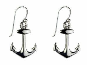Silver Earring Anchor 2cm H