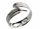 Silver Ring Band Feather