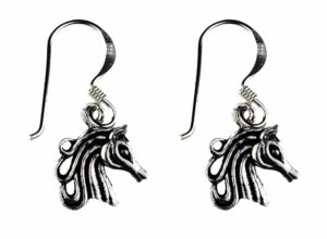 Silver Earring Unicorn 1cm H