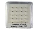 Nose Studs Silver Clear Sun