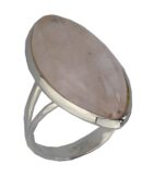 Silver Ring Marquise Rose Quartz